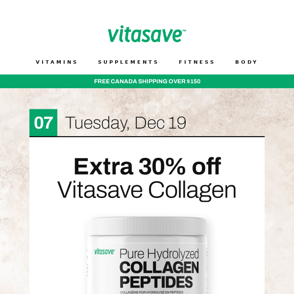 Enjoy 30% OFF your collagen