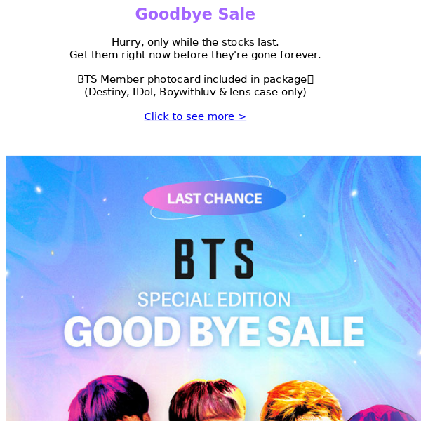 [Buy 1 Get 1 FREE] BTS Special Edition Last Chance💜