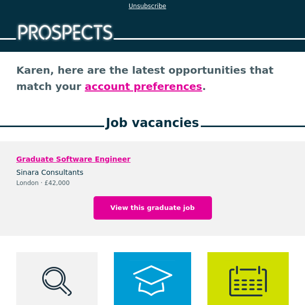 Latest opportunities from prospects.ac.uk
