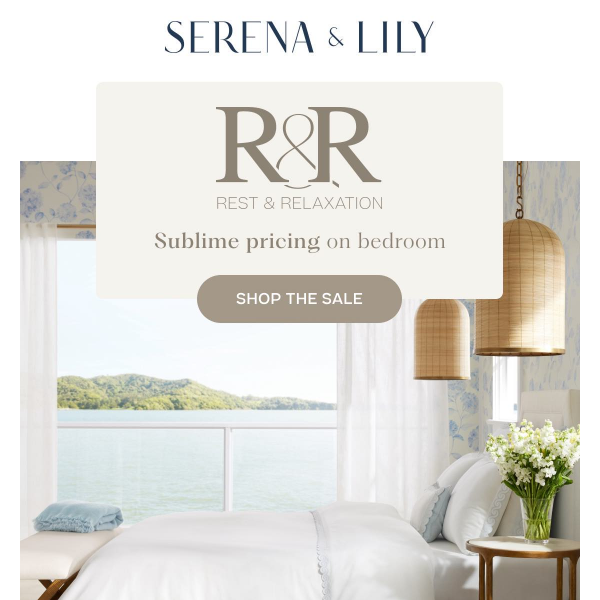 Starts now: Sublime pricing on bedroom.