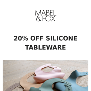 20% OFF SILICONE TABLEWARE