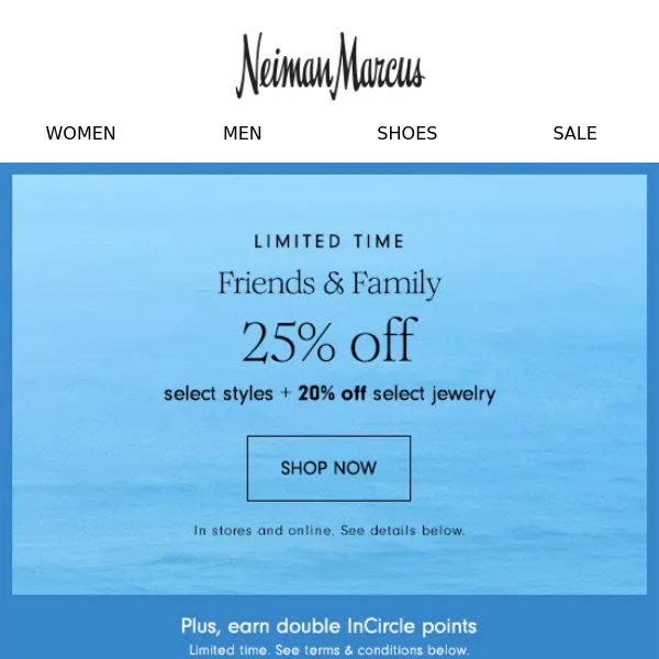 25% off + double InCircle points!