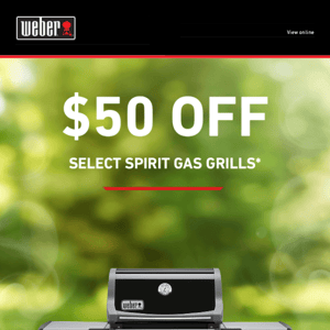 Take another look. $50 off select Spirit grills