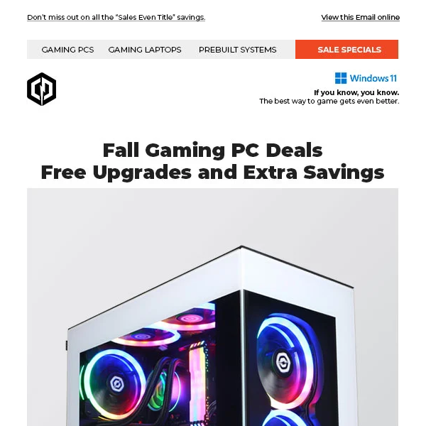 ✔ New Fall Gaming PC Deals – Extra Savings on CPUs, GPUs and More