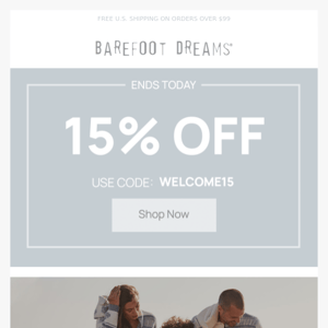Last Chance! 15% Off Ends Today