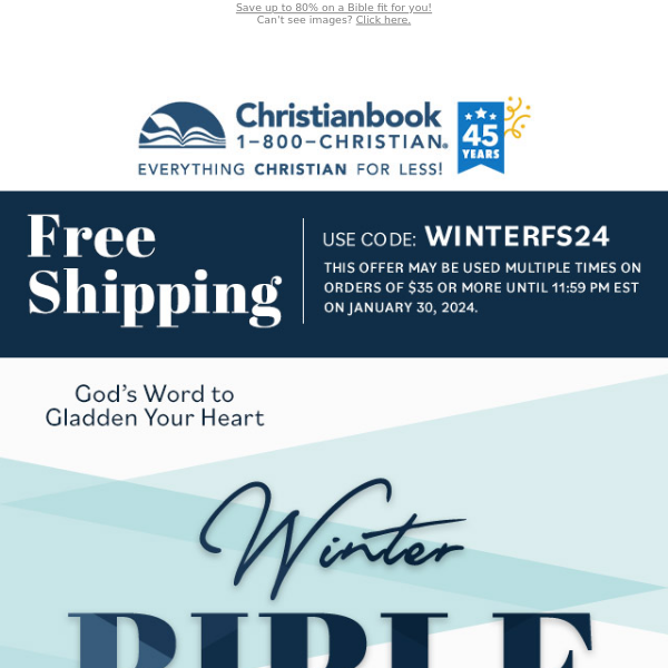 Free Shipping + Find Spiritual Transformation in the Truth of God's Word!