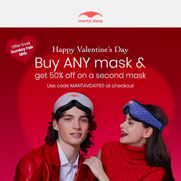 [Valentine’s Special] Buy ANY mask & save 50% on another