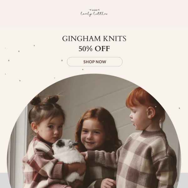 24 Hours Left! 50% off GINGHAM KNITS