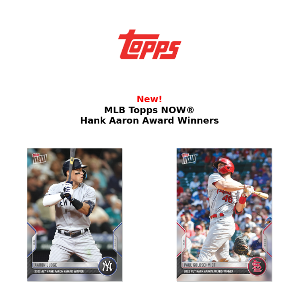 New Awards Edition MLB Topps NOW®!