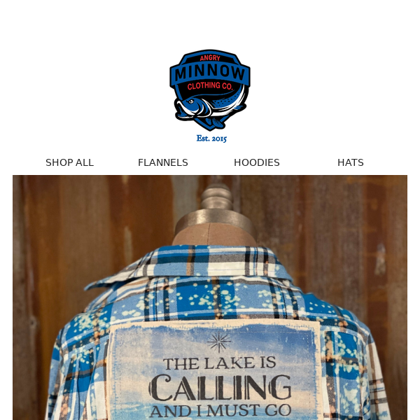 🌊 Pre-Order Now: "The Lake is Calling" Flannel - Your Spring Essential!