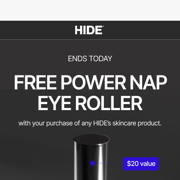 ENDS TODAY - FREE POWER NAP EYE ROLLER
