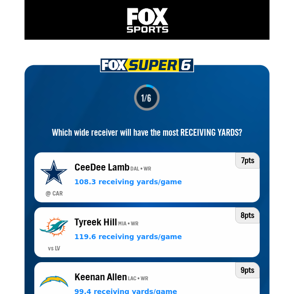 Don't miss kickoff—NFL Week 11 on FOX starts now