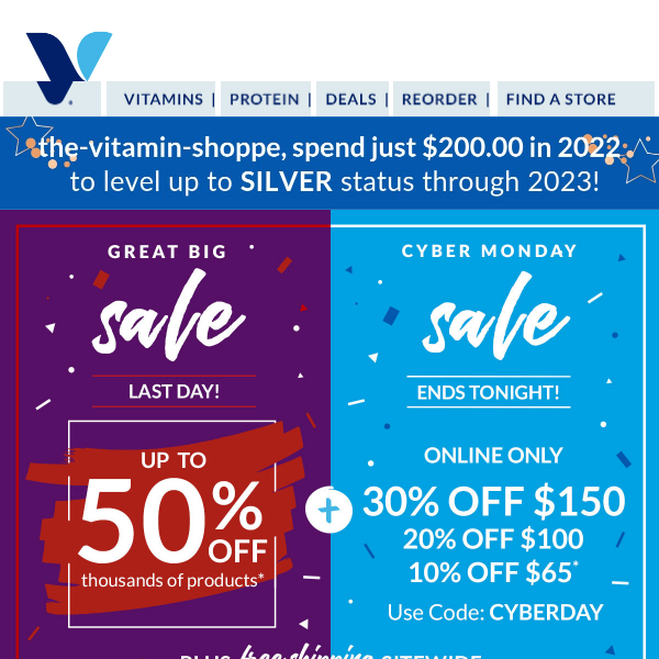 The Vitamin Shoppe: Love a good Cyber Monday deal?