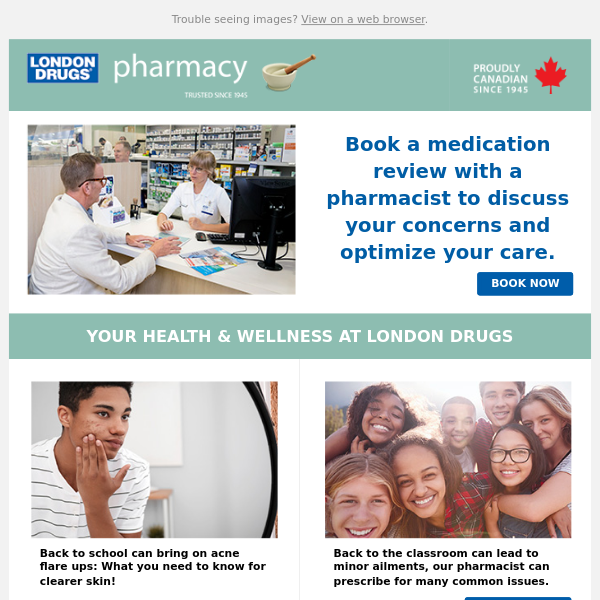 News from our Pharmacy!  Back to fall means back to routine and time to review your medications.