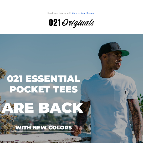 Essential Pocket Tees are BACK 🙌