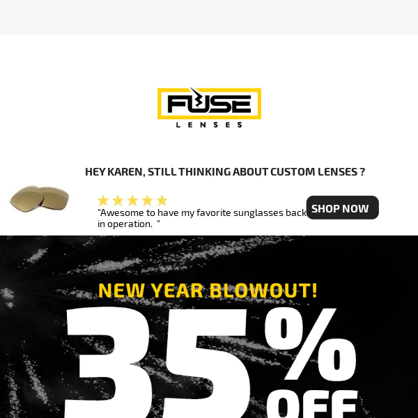 Start the New Year Off Right with 35% off!