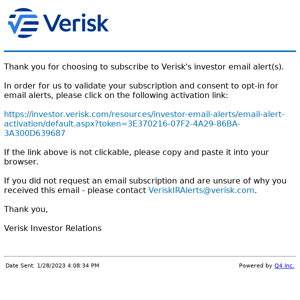 Verisk Investor Relations