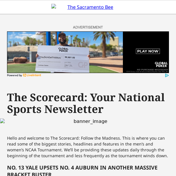 The Scorecard: Yale shocks Auburn in a day of upsets. Plus, Purdue’s Zach Edey, Iowa State’s Audi Crooks stand out as top shooters