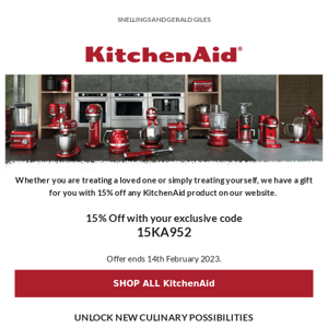 15% Off All KitchenAid  🍜💗