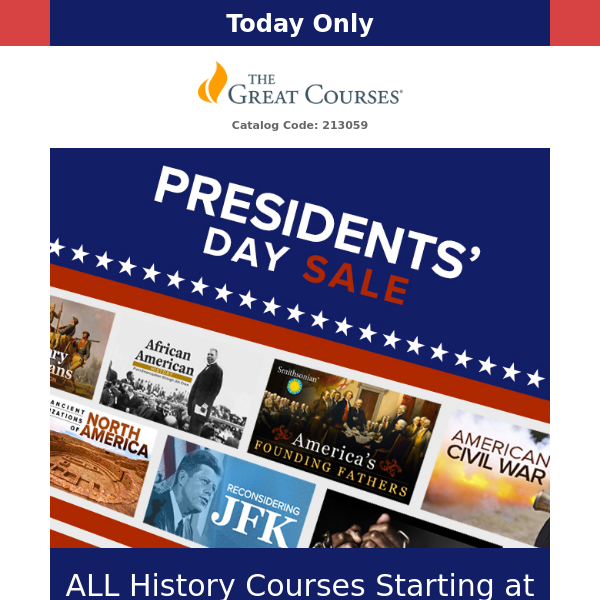 Presidents' Day Sale! Courses Starting at $14.95