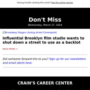 Influential Brooklyn film studio wants to shut down a street to use as a backlot