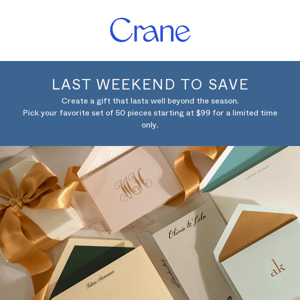 Gift giving made easy: It's the Last weekend for $99 Personalized!