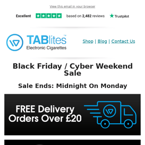 Black Friday/Cyber Weekend Sale 🔥