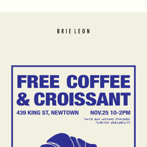 FREE Croissant and Coffee 🥐
