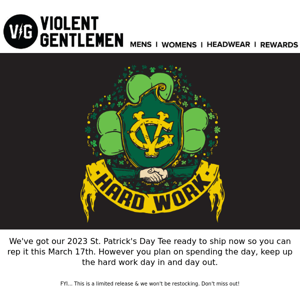 VG St. Patrick's Day Tees ☘️