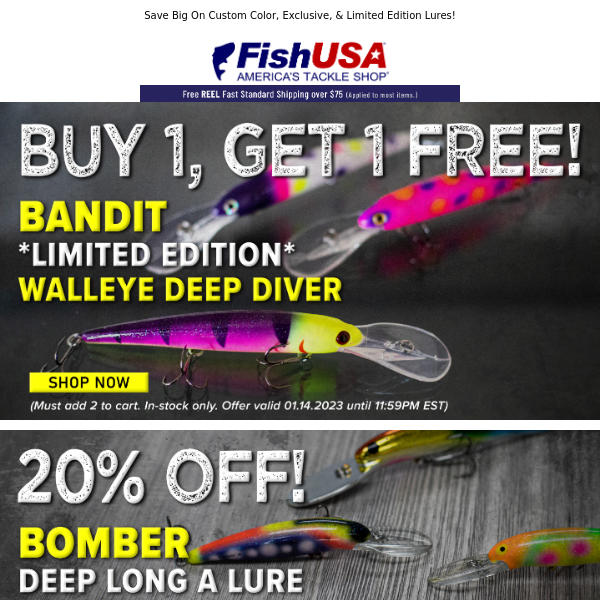 Custom Color Lure Sale Starts Now! - Fish USA