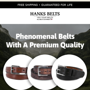 The Legend Double Prong Retro Style Jean Belt 6 Holes - 100 Year Warranty