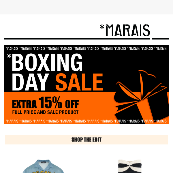 BOXING DAY SALE at MARAIS