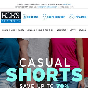 Casual Shorts Save Up to 70%