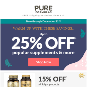 Up to 25% OFF: December sales are here