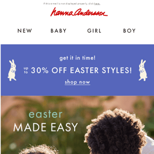 Making Easter Easy — Up to 30% off