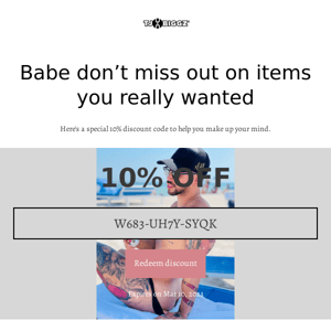 Don't miss out on 10% off your entire cart!