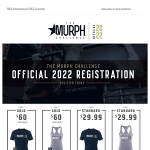 FREE Murph Training! FREE Murph Registration!