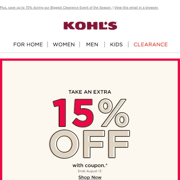 Stock up on the best basics + save up to 70% on clearance! - Kohls