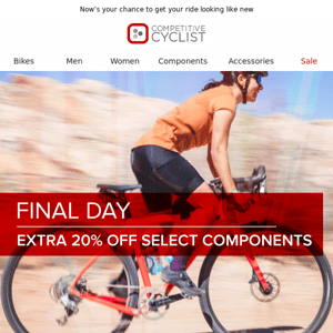Last Day! Extra 20% off select components clearance