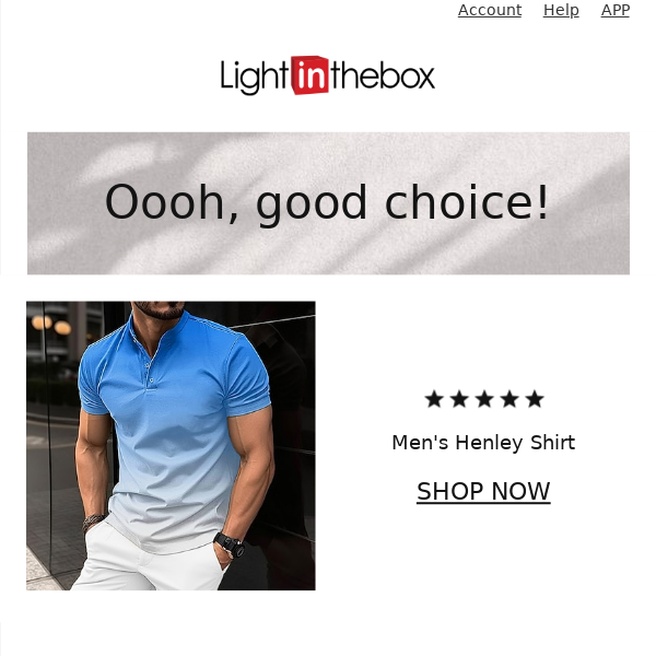 Hi light-in-the-box, still need THE Men's Casual T-shirts?