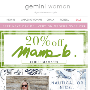 Nautical but Nice | Shop 20% off Mama B!