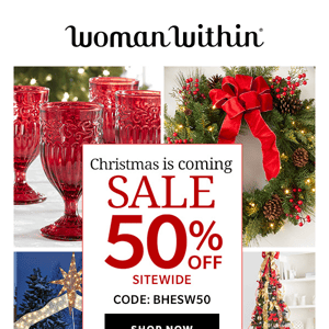 🏚️ Spruce up your place! 50% off your Woman Within home order