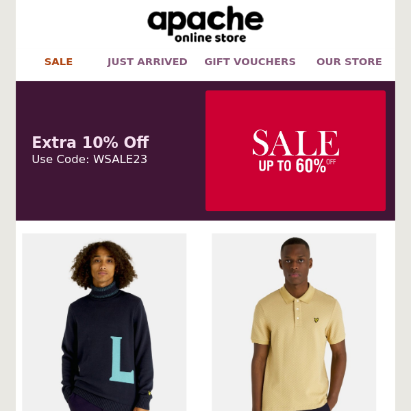 Apache Up To 60% Winter Sale Now On!