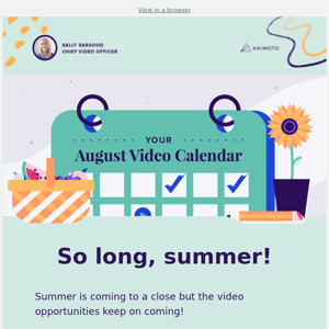 Your summer video checklist ☀️✔️