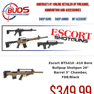 Escort Semi-Auto Shotgun Spring Specials