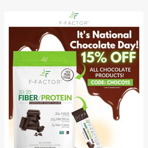 National Chocolate Day Sale - Last Chance to Save 15% at F-Factor