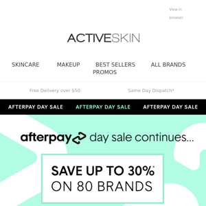 AFTERPAY DAY Continues | Up to 30% off 🤑