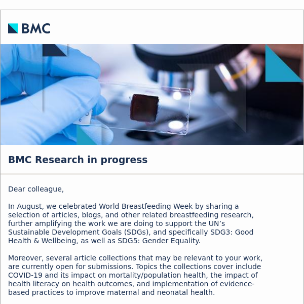 BMC Research in progress newsletter