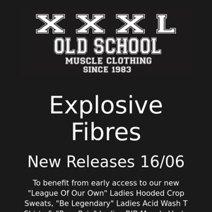 Explosive Fibres : NEW "Be Legendary" Ts, Hooded Crop Sweats, "Pure Pain" Muscle Vests - Subscriber VIP Early Access