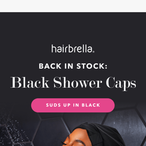 Get clean + stay dry with the Black Shower Cap 🚿